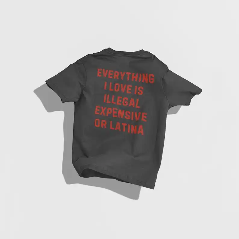 Everything I Love Is Illegal Expensive or Latina Funny Latino T-Shirt Funny Mens Sarcastic Quote Shirt for Men Latin Humor Tee