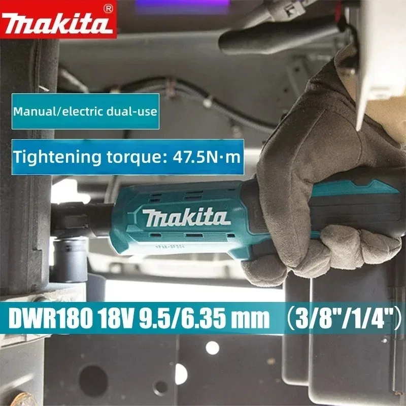 Makita DWR180Z 18V LXT Cordless Ratchet Wrench Lightweight Brushless Electric Tool for Home DIY Mechanical Repair Use