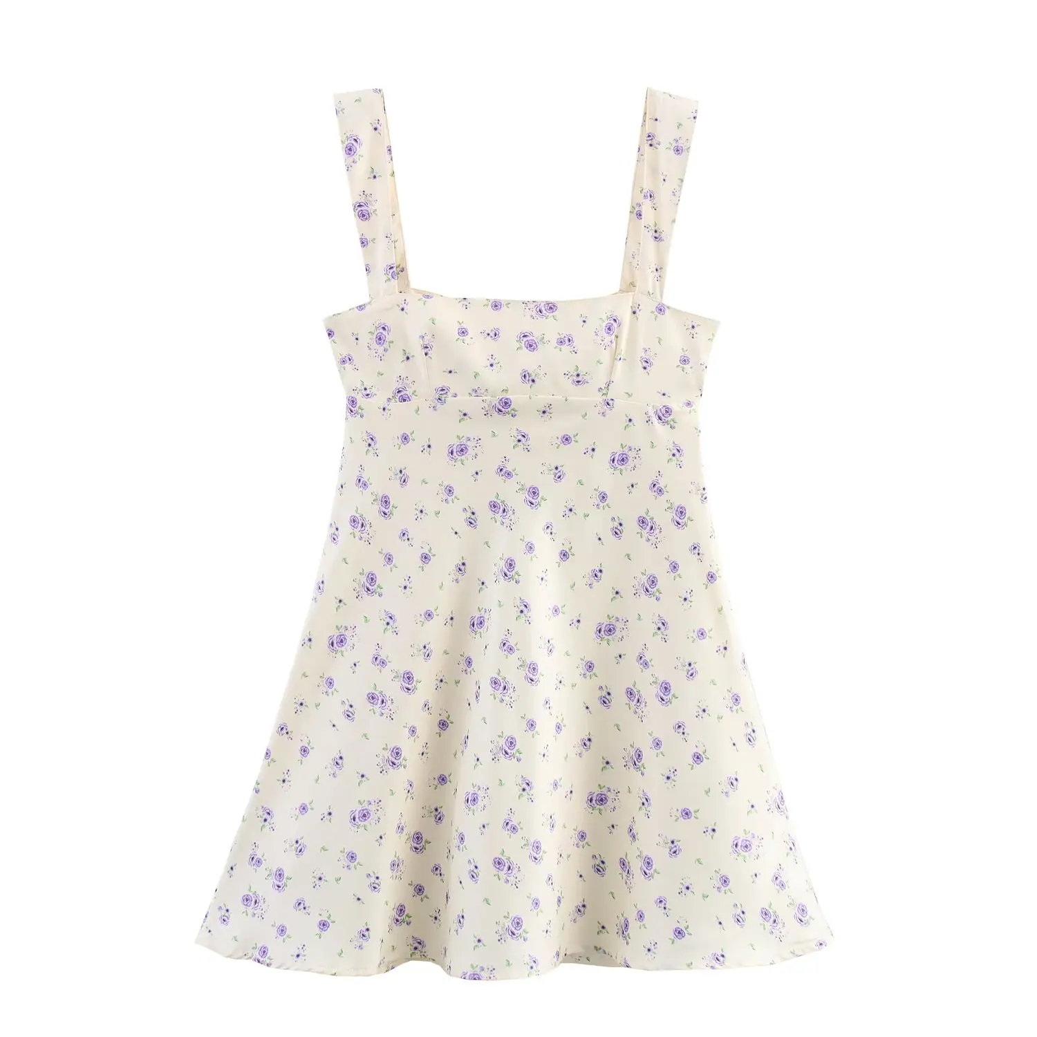 2025 nueva ropa de mujer estilo europeo y americano moda Bowknot tirantes estampado satén texturizado Vestido corto