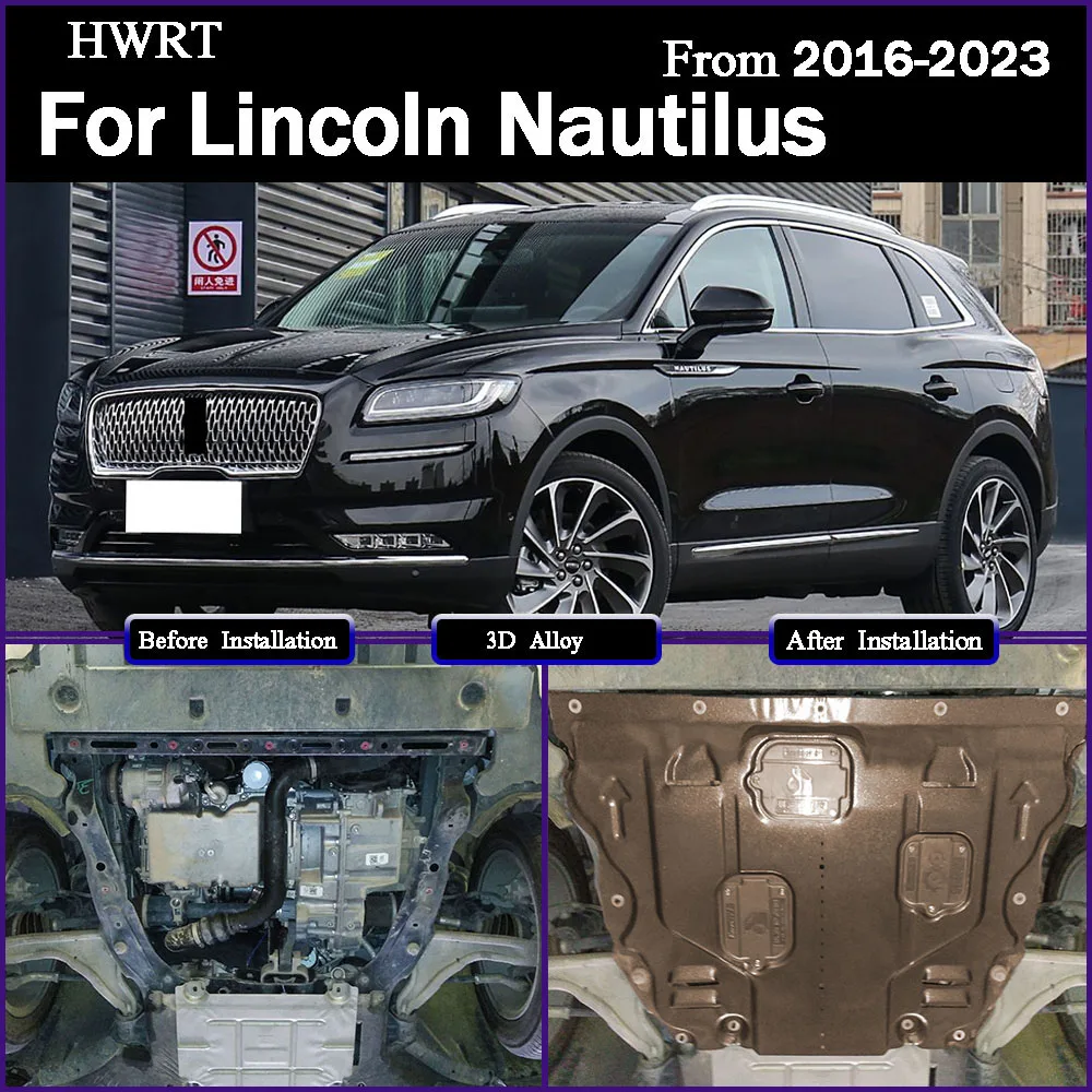 

For Lincoln Nautilus 2016-2023 2.0T Higher Quality Black Under Engine Guard Mudguard Board Splash Shield Mud Fender Plate Panel