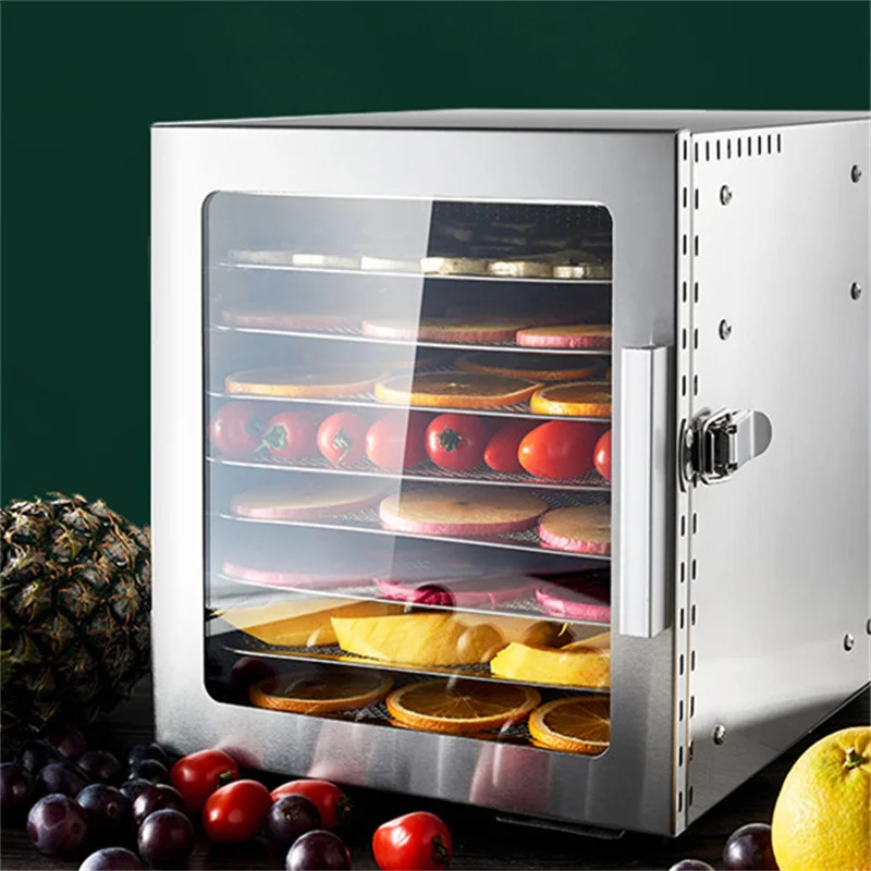 8-Tray Transparent Fruit Dryer Clear Viewing Window,Adjustable Temperature Control,Timer Function,Easy to Use,Compact Design