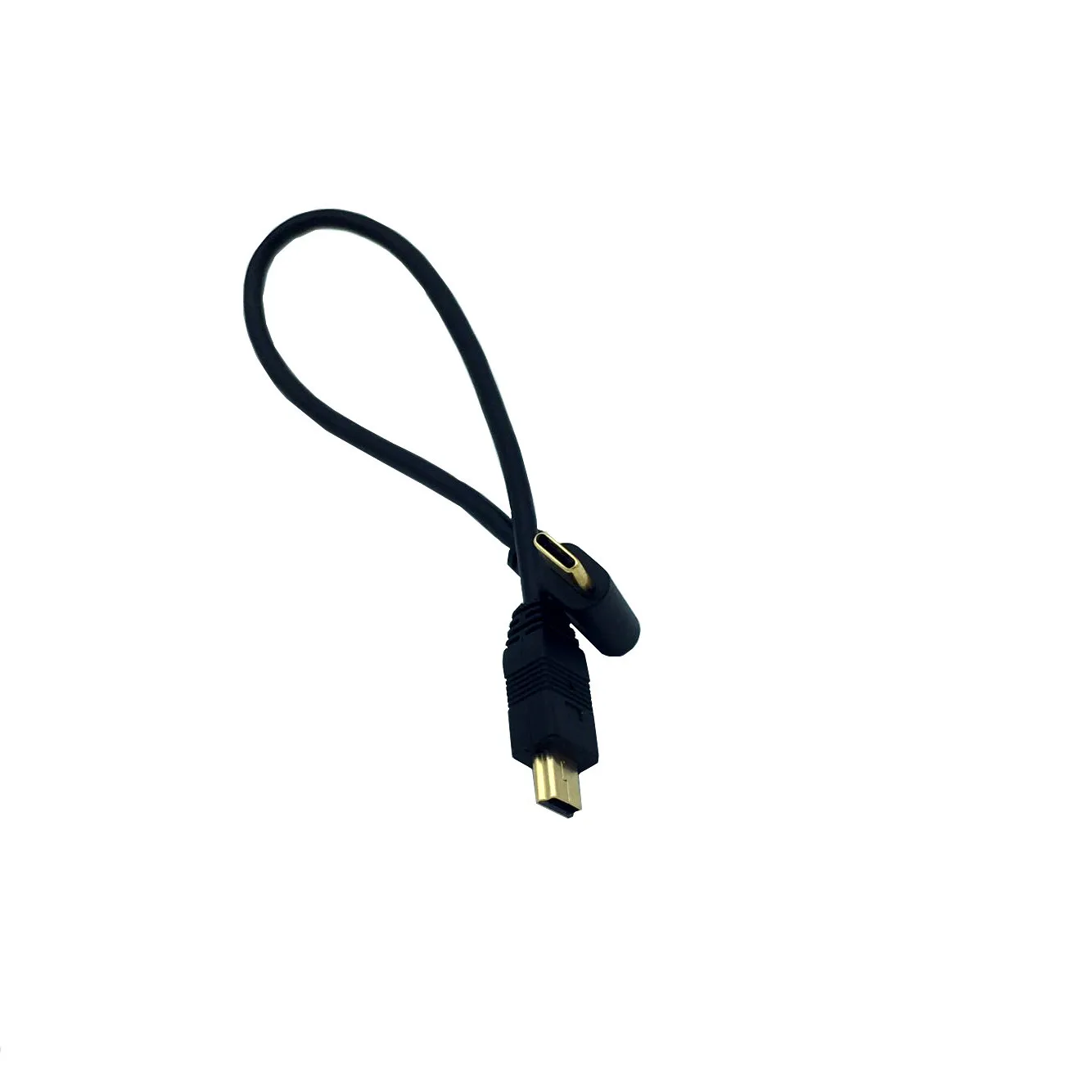 Gold Plated USB 3.1 Type C Male To Mini USB 2.0 Mini Male Data Sync Power Supply Charging Cable Cord 0.25m 25cm