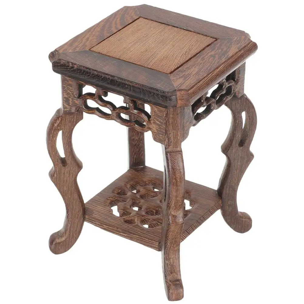 

Base Decoration Flower Pot Wood Planter Holder Flowerpot Balcony Stand Wooden Home Display Pedestal Office for Crafts