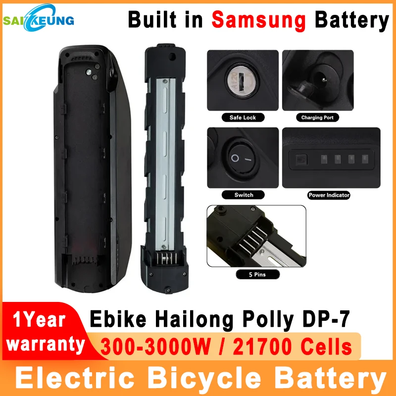 Elektrische fiets PolLy-7 batterij 36V 48v 52V 60v 72V 21700 Motor 350w-3000w 25ah 30ah 35 40Ah 50 60ah lithium batterij met BMS