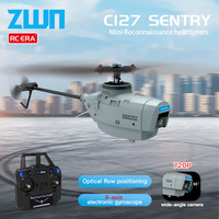 C127 C128 RC Helicopter 2.4G 6-Axis Gyro 4CH HD Camera Altitude Hold Optical Flow FPV Brushless RC Helicopter Toy For Kid Adult