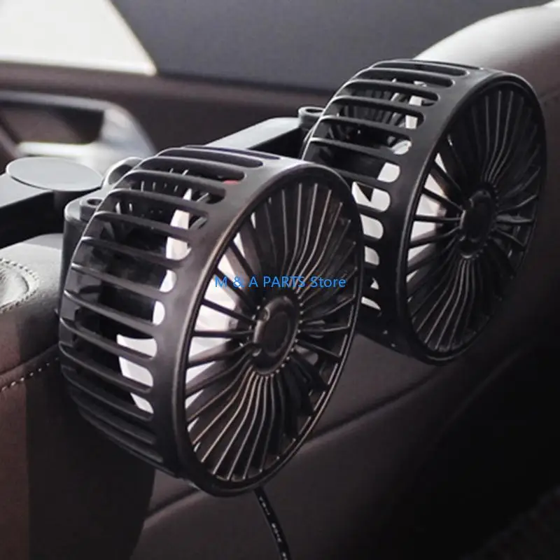 U1JF USB Cooling Car Fan Plug for Truck Vehicle 5V Home Outdoor Desktop Universal Fan