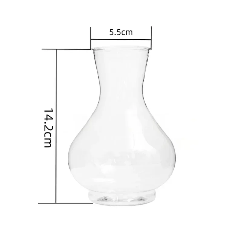 Vintage Transparent Plastic Hydroponic Vase, Hyacinth Flower Container, Hydroponics Pot For Green Ivy Home Table Decoration