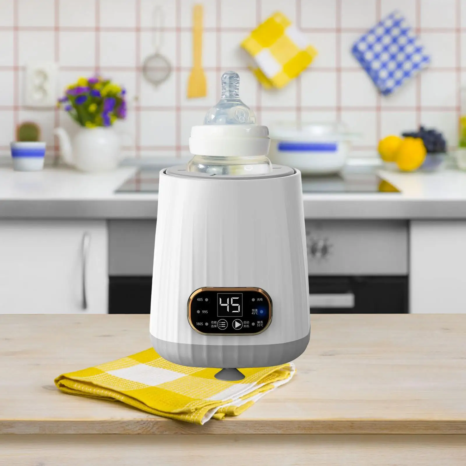 Electric Milk Bottle Shaker LED Display 3 Gears Electric Milk Blender Adjustable for Picnic Camping Shopping Traveling Daily Use