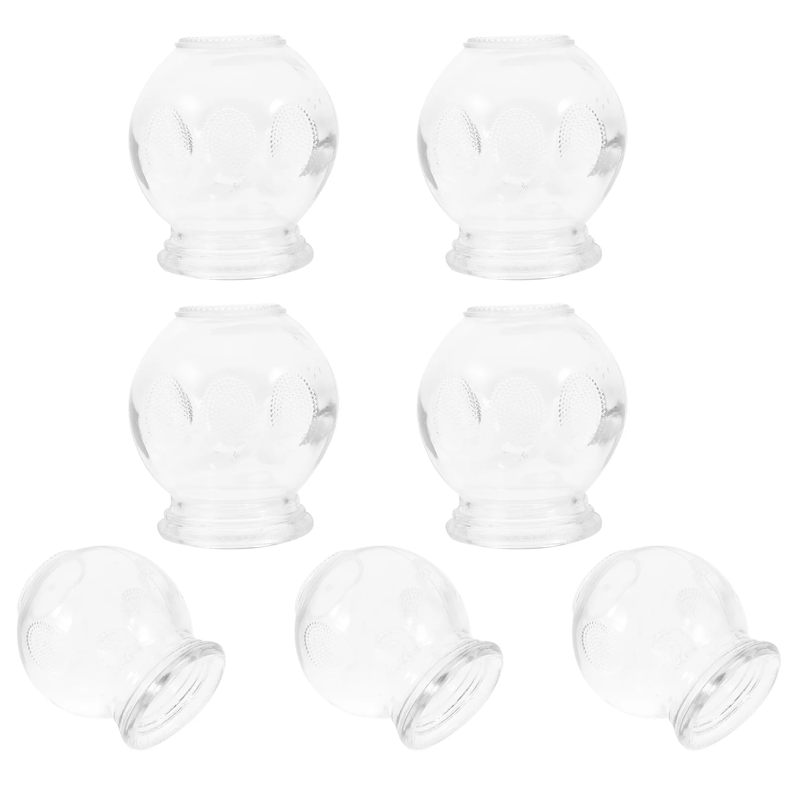 7 Pcs Glass Cupping Professional Vacuum Chinese Kit Acupuncture Cuppings for Device Massage