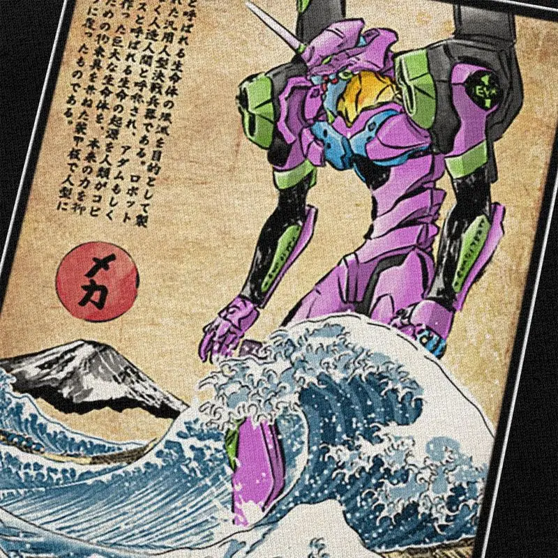 مخصص وسيم إيفا في اليابان تي شيرت الرجال قصيرة الأكمام القطن تي شيرت عادية إيفا-Evangelions تيز الموضة التي شيرت #4