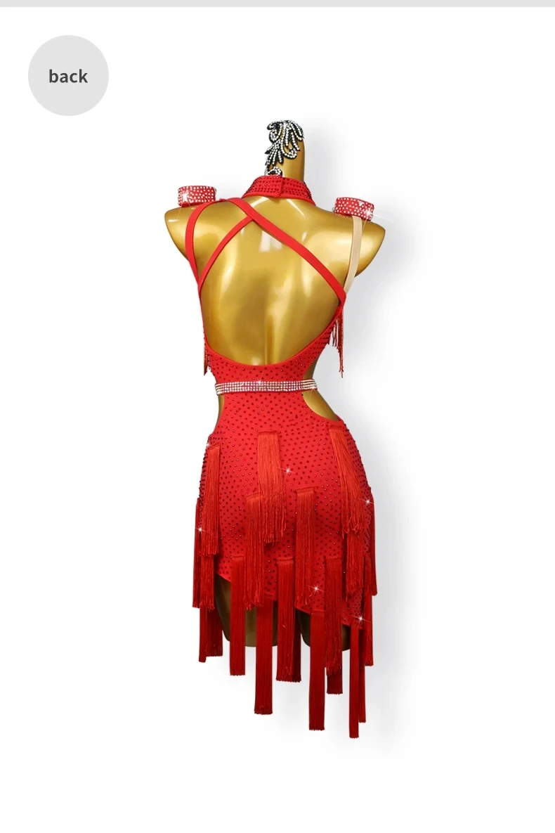 Lateinamerikanischer Tanzrock Party Bühnen-Abendkleid 2026 Mädchen Amerikanische Kleidung Damen Trainingskleidung Elegante Formelle Tanzkleidung Sexy Abendanzug – Detail 10