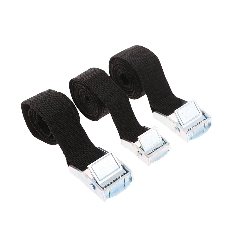 Buckle Tie-Down Belt Cargo Lashing Straps For Car Motorcycle Bike With Metal Buckle Tow Rope Strong Ratchet Belt For Luggage Bag