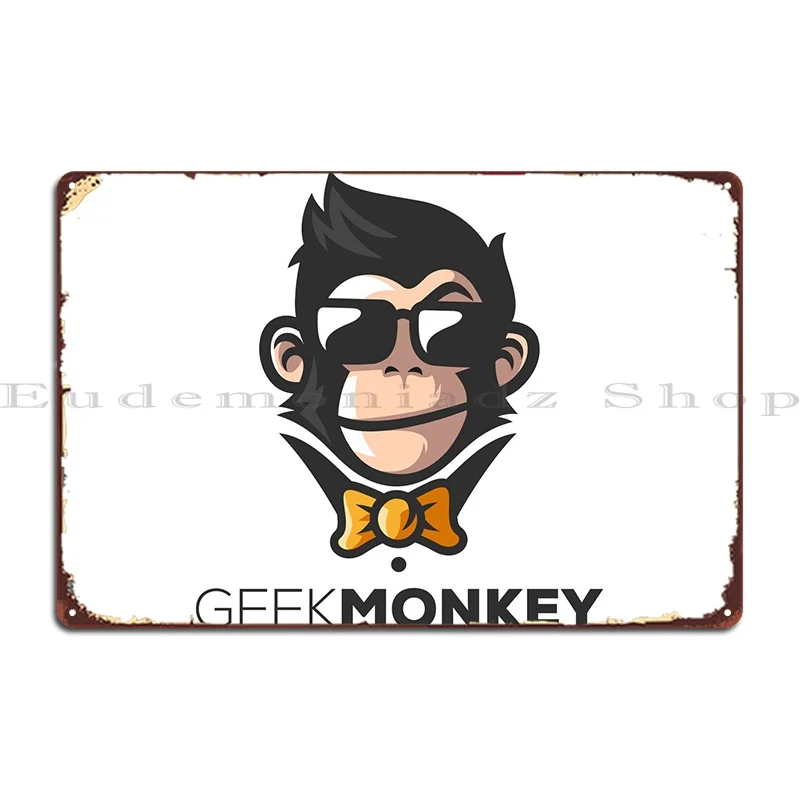 Geek Monkey Metal Sign Decoration Personalized Cinema Bar Cave Rusty Tin Sign Poster