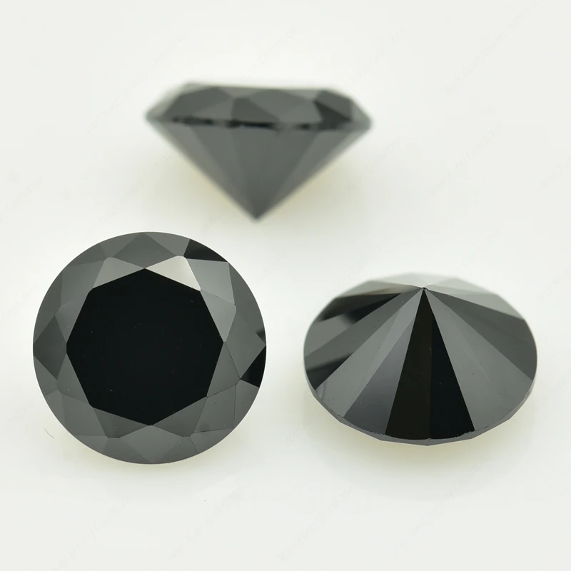 100PCS 0.8～3mm black Round loose Nano gems high quality bright cutting Synthetic gemstone  Jewelry  DIY