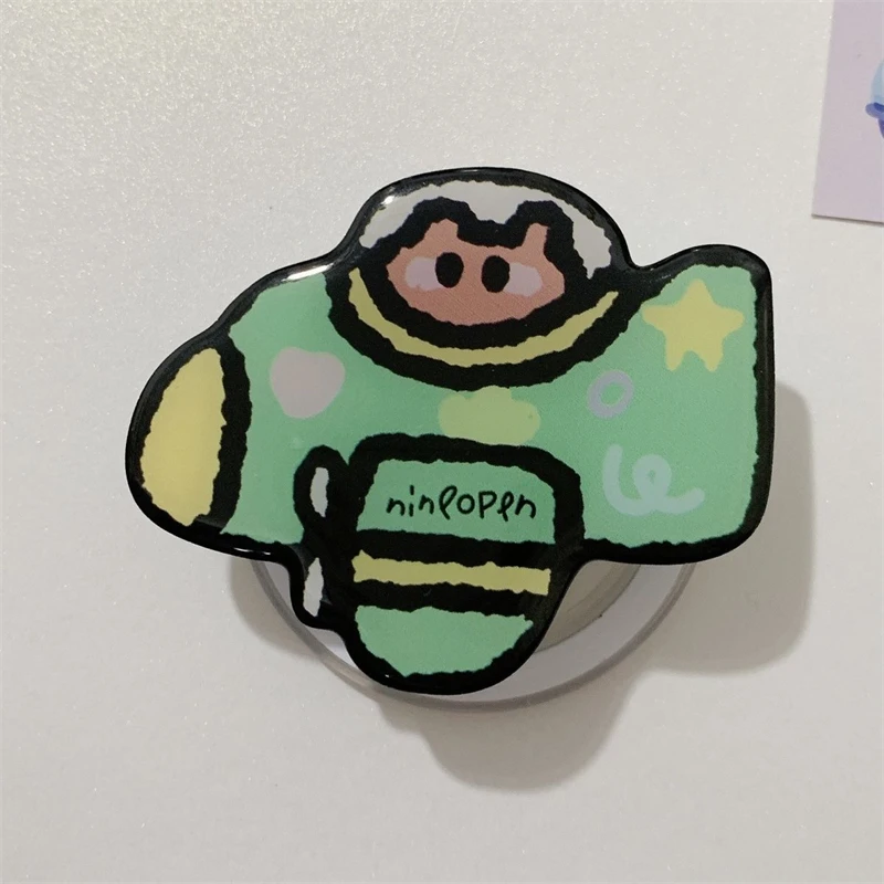 Coreano bonito dos desenhos animados para magsafe telefone magnético griptok aperto tok suporte para iphone 15 dobrável caso de carregamento sem fio titular anel