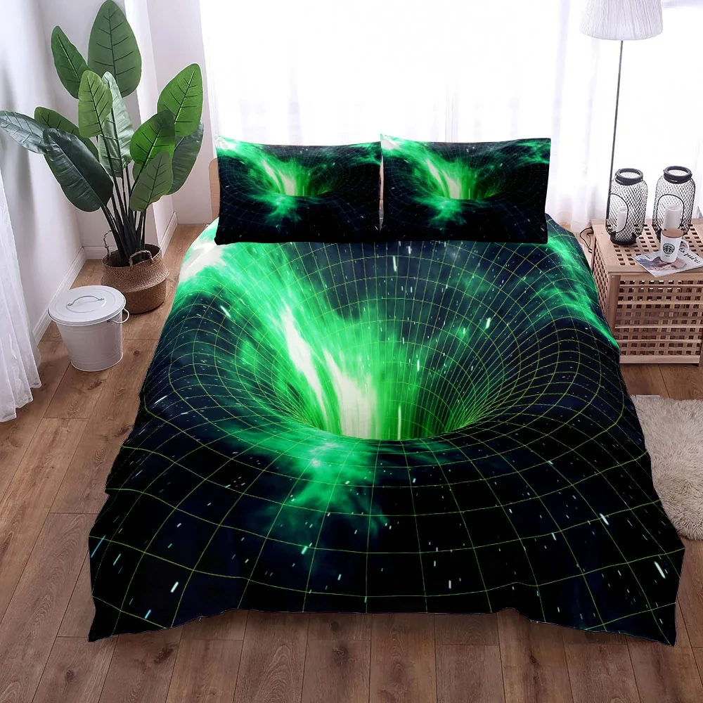 Worm Hole Astronomy Duvet Cover Set King Queen Double Full Twin Single Size Bed Linen Set Duvet Cover Bed Set Quilt Cover Pillow