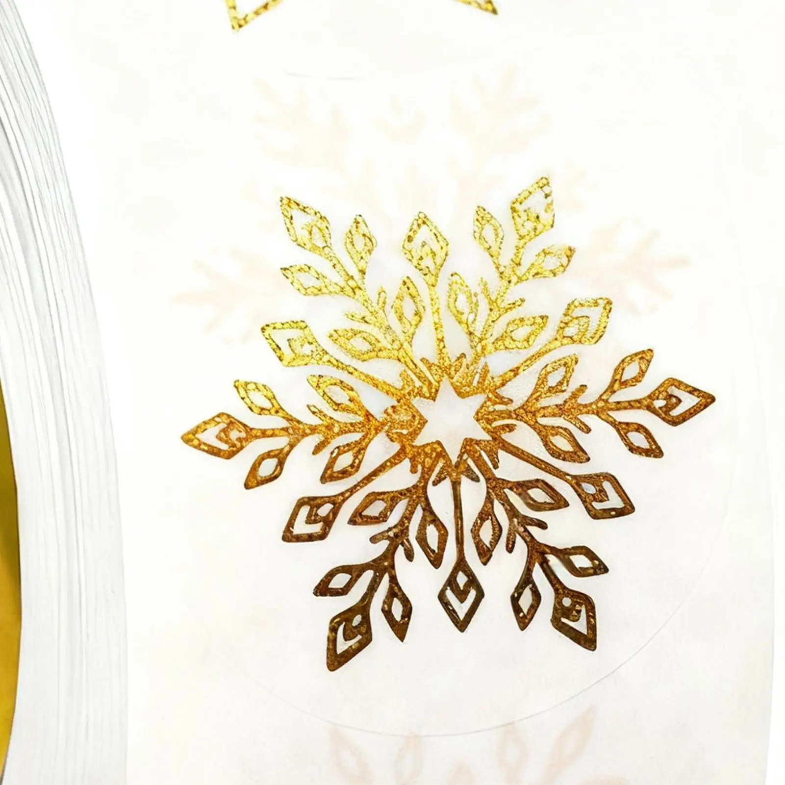 Adesivi con fiocchi di neve 500 pezzi Adesivi per diario autoadesivi con glitter trasparenti Artigianato natalizio Rotolo di decalcomanie per album per diario