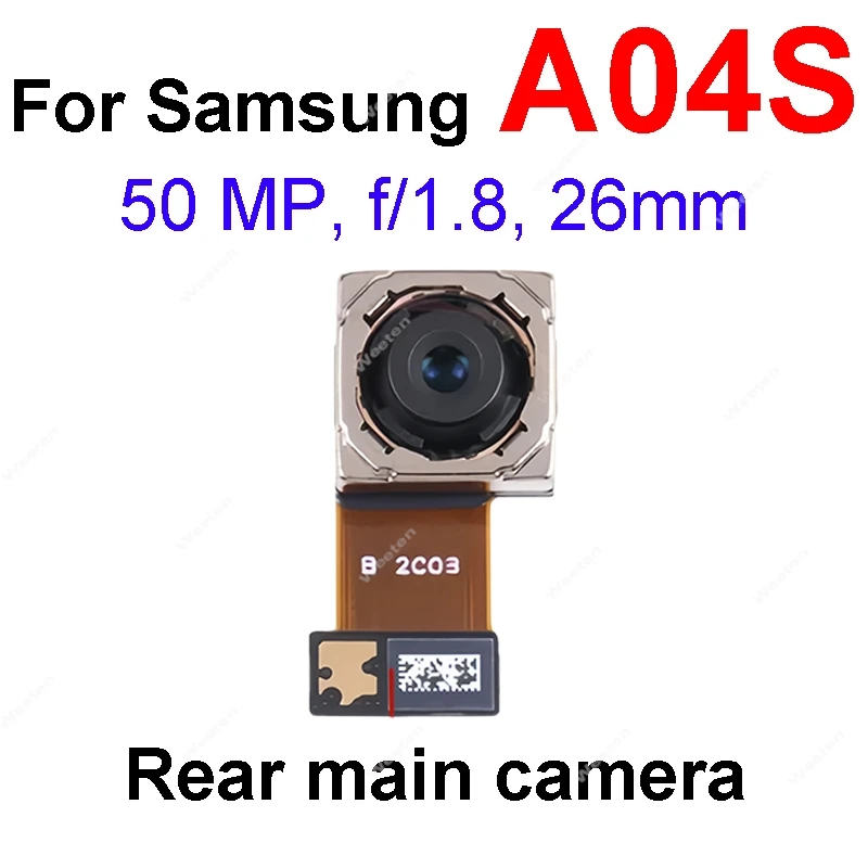 وحدة الكاميرا الخلفية الرئيسية مع كابل مرن لهاتف سامسونج جالاكسي A04 A04E A04S SM-A042F A045F A047F أجزاء الكاميرا الخلفية للكاميرا الأمامية #6
