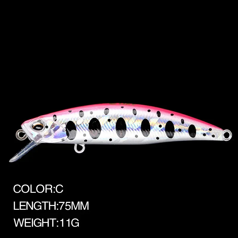 7.5cm 11g Fishing Lure Minnow Wobbler Lure SINKING Jerkbait Artificial Hard Bait Trout Bait Culter Alburnus Bait Perch Tackle