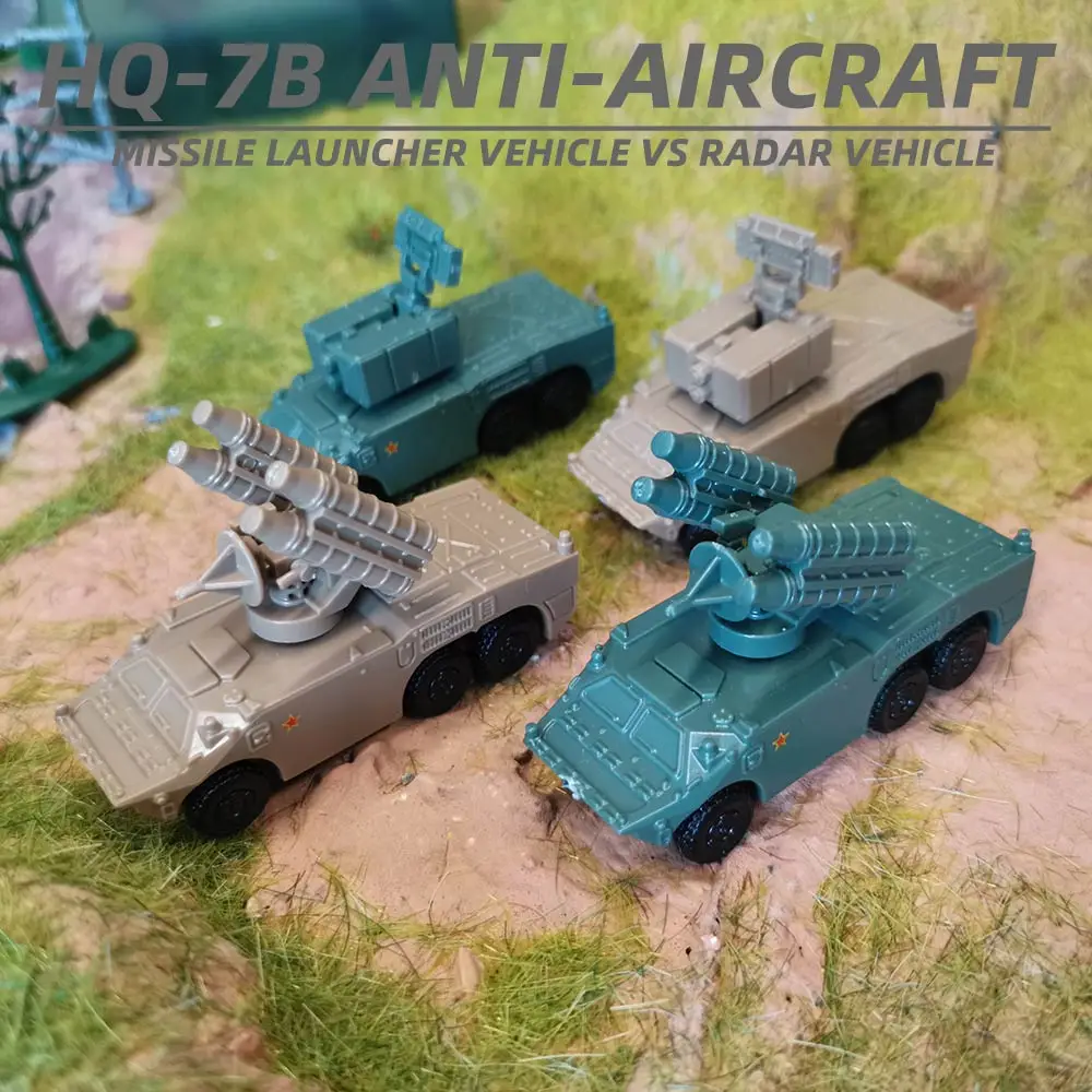 ViiKONDO 1/144 Scale Toy Military Model Kit China HQ-7B Anti-aircraft Missile Launcher Radar Vehicle Army Assembly Diorama Hobby
