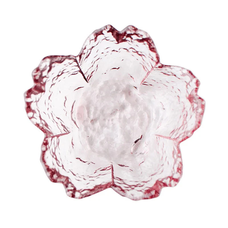 

Необычная стеклянная тарелка для соуса Di с японским узором Sle Sakura, маленькая прозрачная тарелка для приправ, креативный уксус для домашнего использования