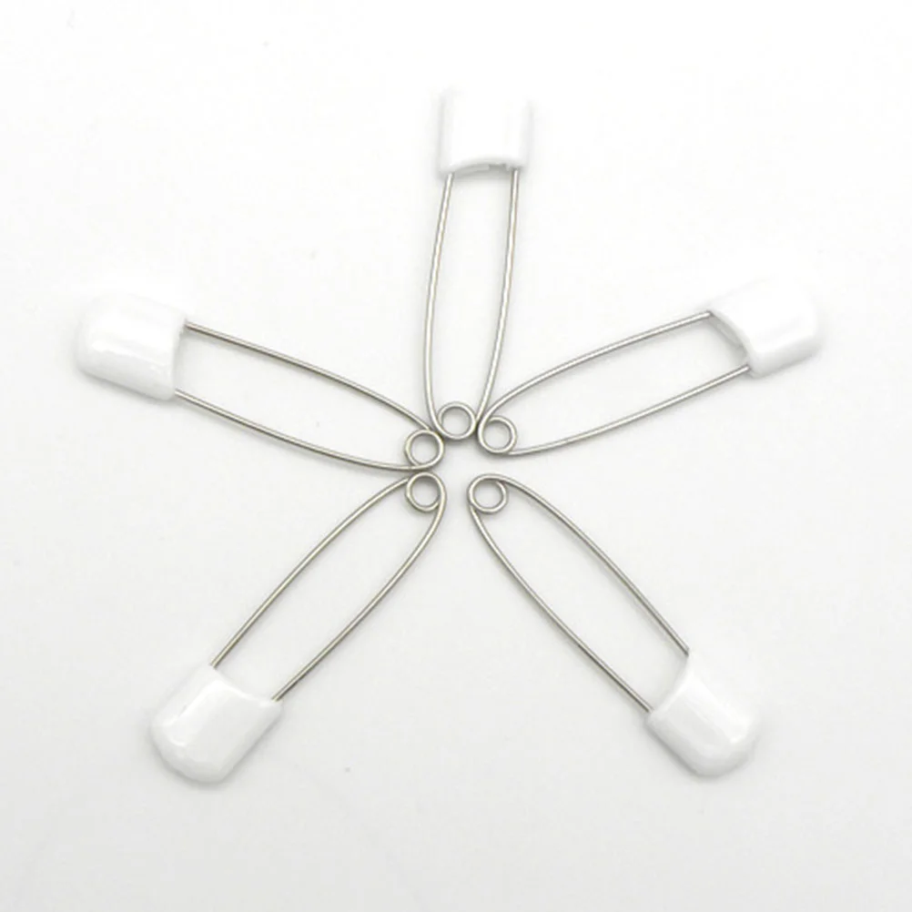 50 Pcs 55mm Plastic End Baby Kids Cloth Stainless Steel Traditional Safety baby cloth pins