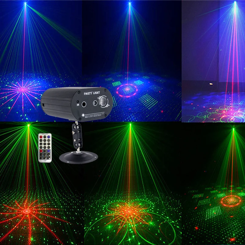 64 Patterns Rechargeable Led Laser Projector Lights RGB Wash Strobe DJ Party Disco Light For Wedding Birthday Party Bedroom