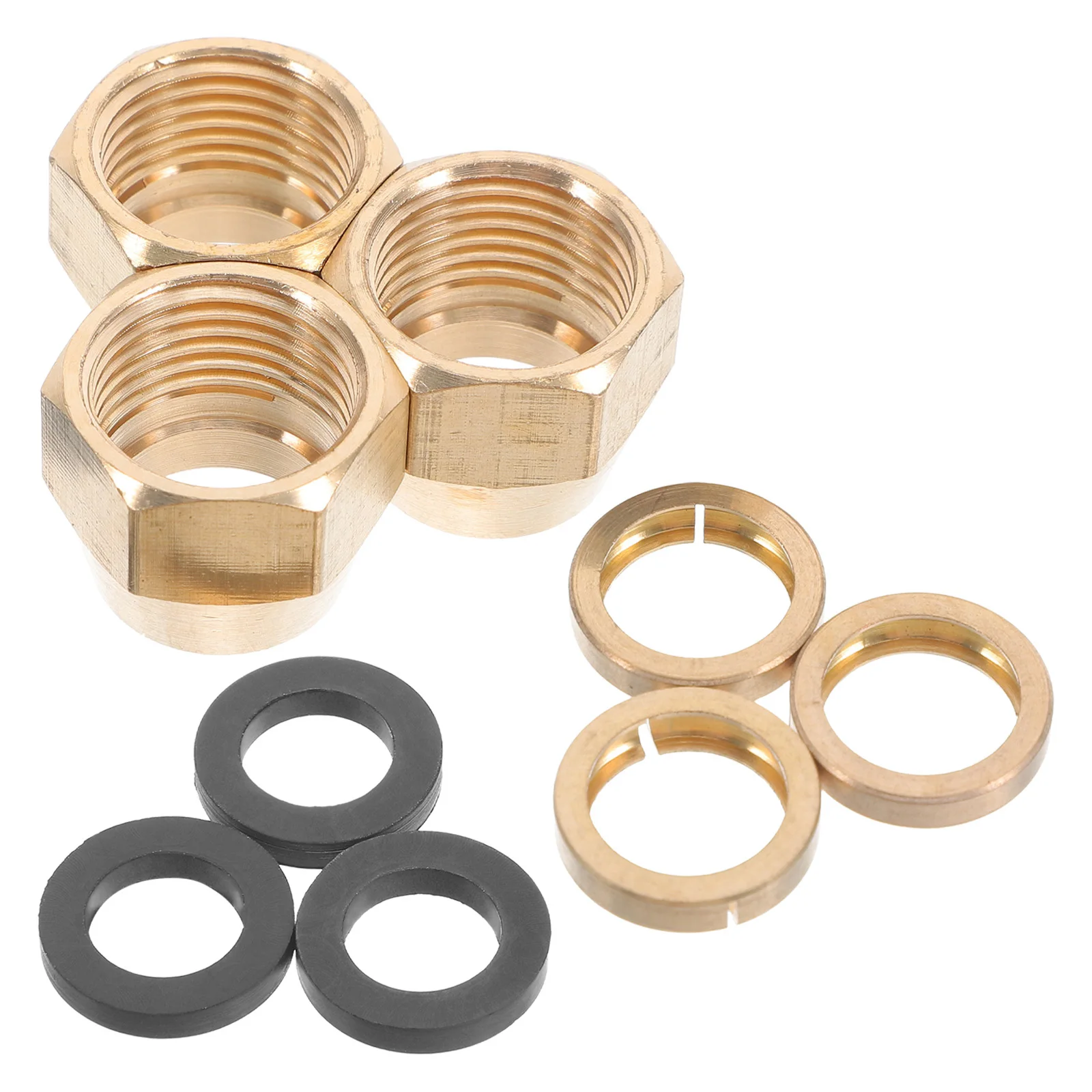 3 шт. латунная раструбная крышка, соединитель газовой трубы, простая установка, безопасное уплотнение, надежная латунная торцевая заглушка для системы газопровода