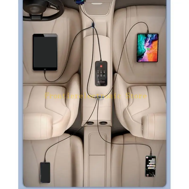 G8DB 65W Multi USB Car Car Phone Charging Adapter PD3.0 QC3.0 Car for Multiple Devices 12-24V USB Car