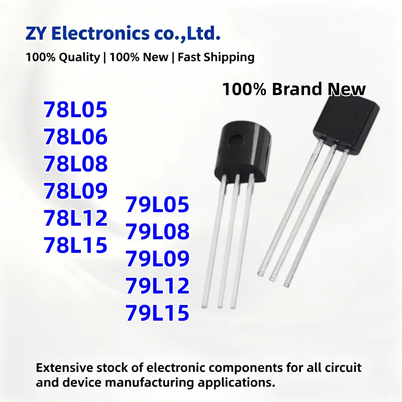 50Pcs/lot NEW 78L15 78L08 79L08 79L09 79L12 79L05 78L12 78L06 78L09 79L15 78L05 TO-92 power transistor