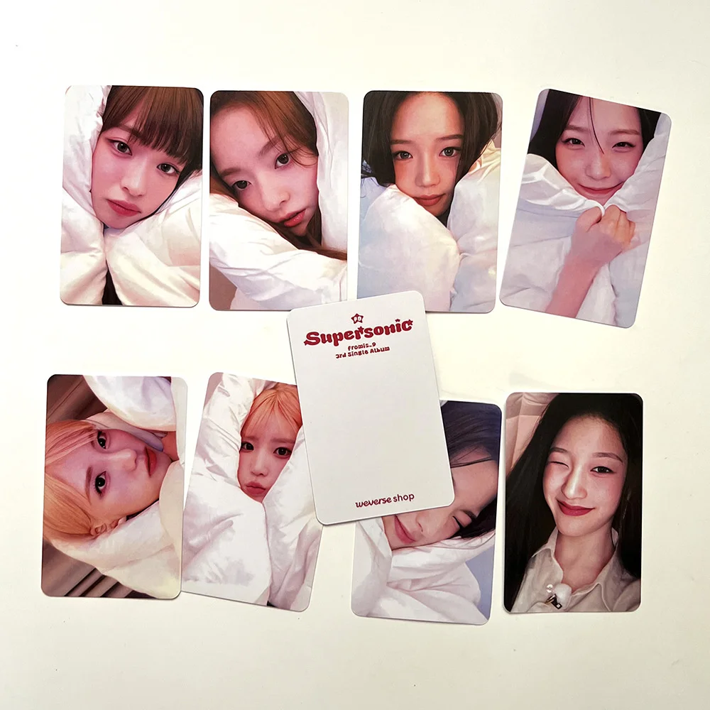 8Pcs/Set KPOP Fromis_9 Album Supersonic High Quality Double Sides Printing LOMO Card Saerom Hayoung Park Jiwon Seoyeon Fans Gift