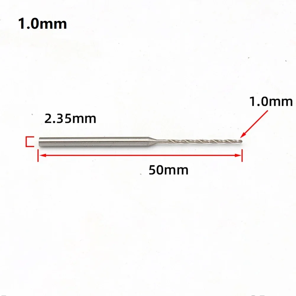 Brand New High Quality 1Pc 0.8mm-2mm 50mm Length Jewelry Rubber Drill Bit Mini Drill Bits 1Pc 2.35mm Shank Diameter