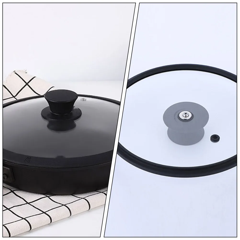 Tempered Glass Pot Lid Silicone Rim Universal Pan Cover Heat Resistant Handle Kitchen Pot Cover Replacement Lid for Skillet