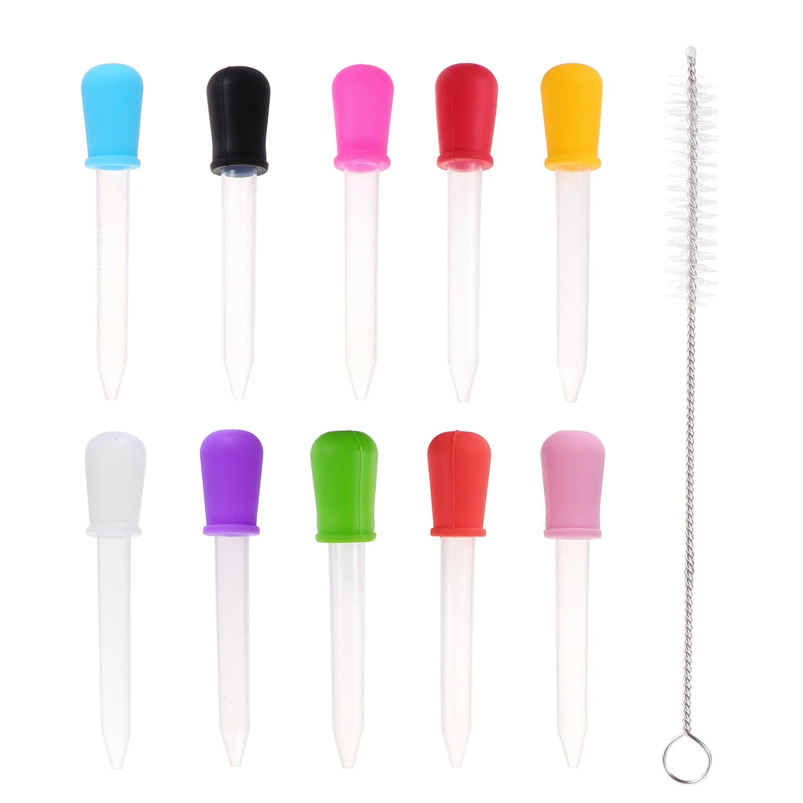 10 Pcs Dropper Spuit Liquid Droppers for Kids Food Training Feeder Baby Medicine Pipettes Graduated Silicone