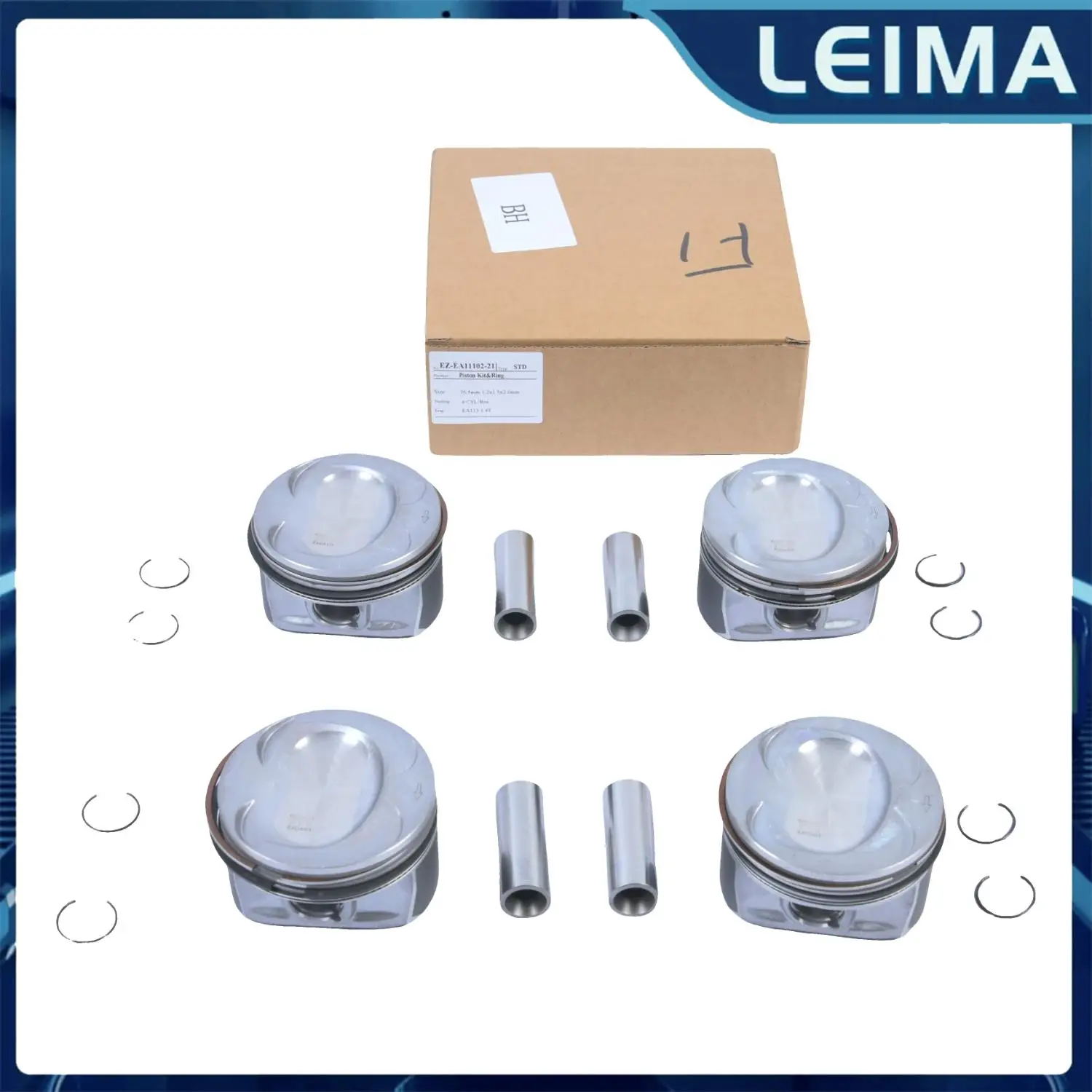 

76.5mm Piston & Piston Ring Kit For VW AUDI Golf Jetta Tiguan Touran 1.4 TSI BLG BMY 2011-2016 E03C107065 EA111 Engine Parts