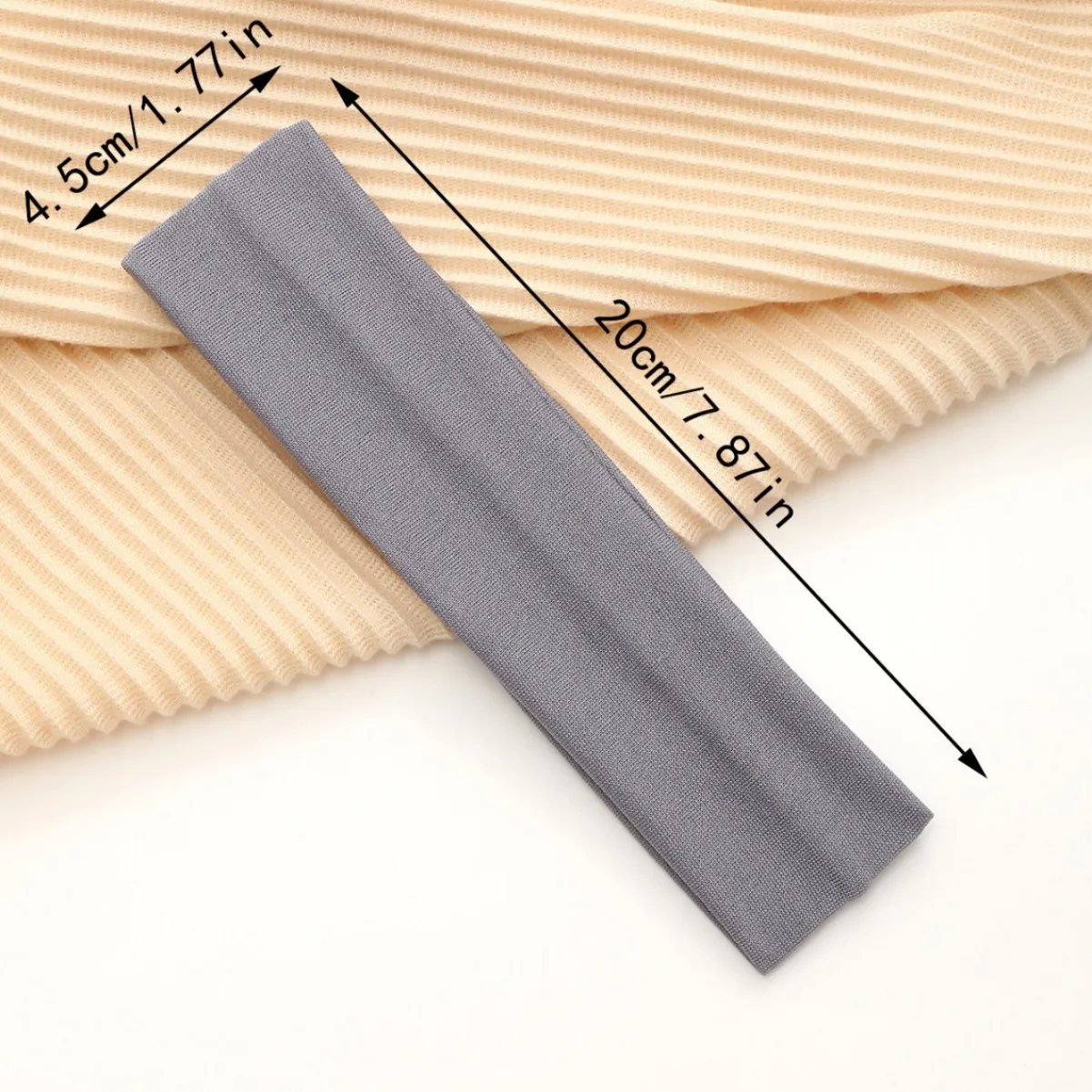 3/10/15er-Pack einfarbige Stirnbänder, dehnbare, schweißabsorbierende Kopfbedeckungen für sportliches Yoga-Training, modische Haar-Accessoires – Detail 7