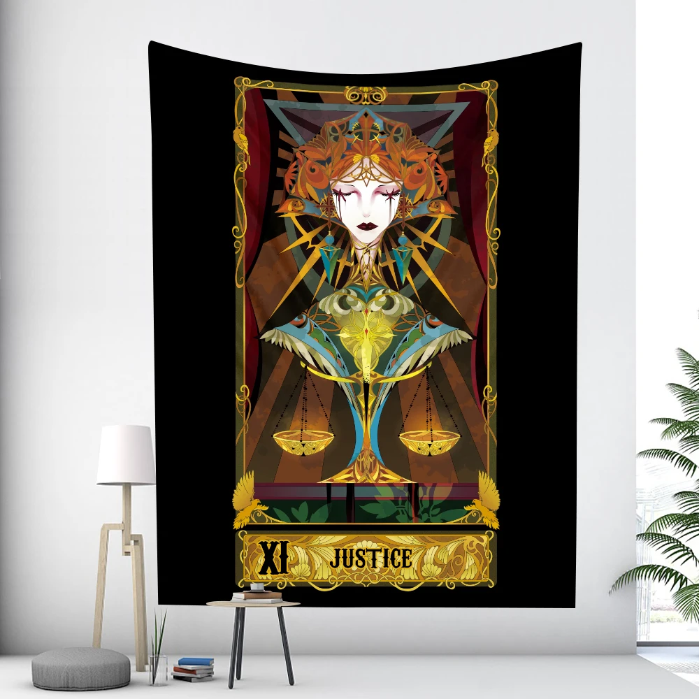 Tarot Psychedelic Scene Home Decor Tapestry Witchcraft Hippie Boho Pretty Room Wall Decor Wall Hanging