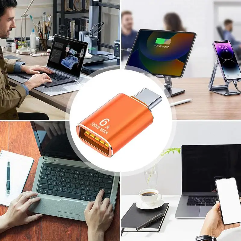 Adaptador USB OTG tipo C a USB 3,1, convertidor de Puerto C a USB, convertidor portátil para móvil