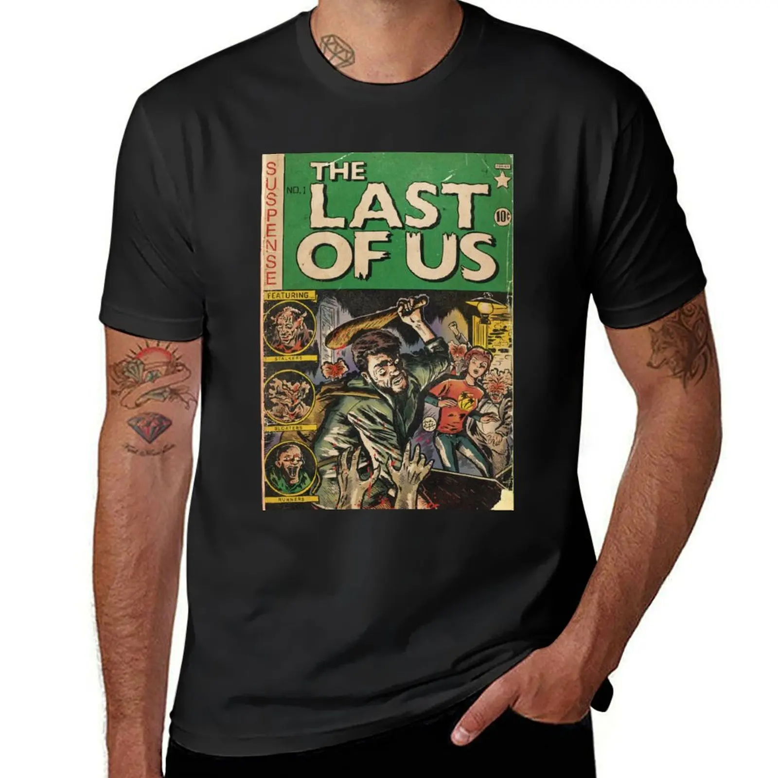 

The Last of Us Comic Cover fan art T-shirt oversized plus size tops anime men clothings