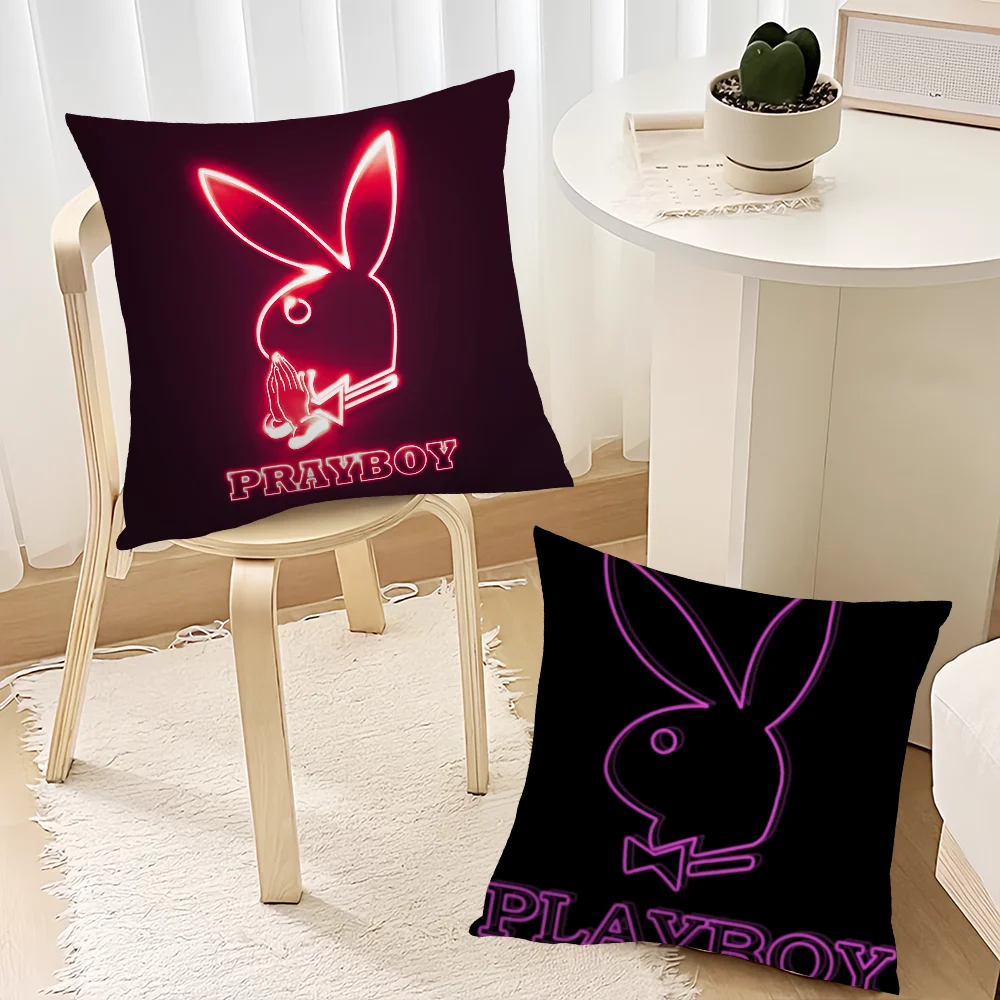 P-Playboy Fashion Living Room Headboard Office Cushion Bedroom Cushion Sofa Nap Time Pillow Case