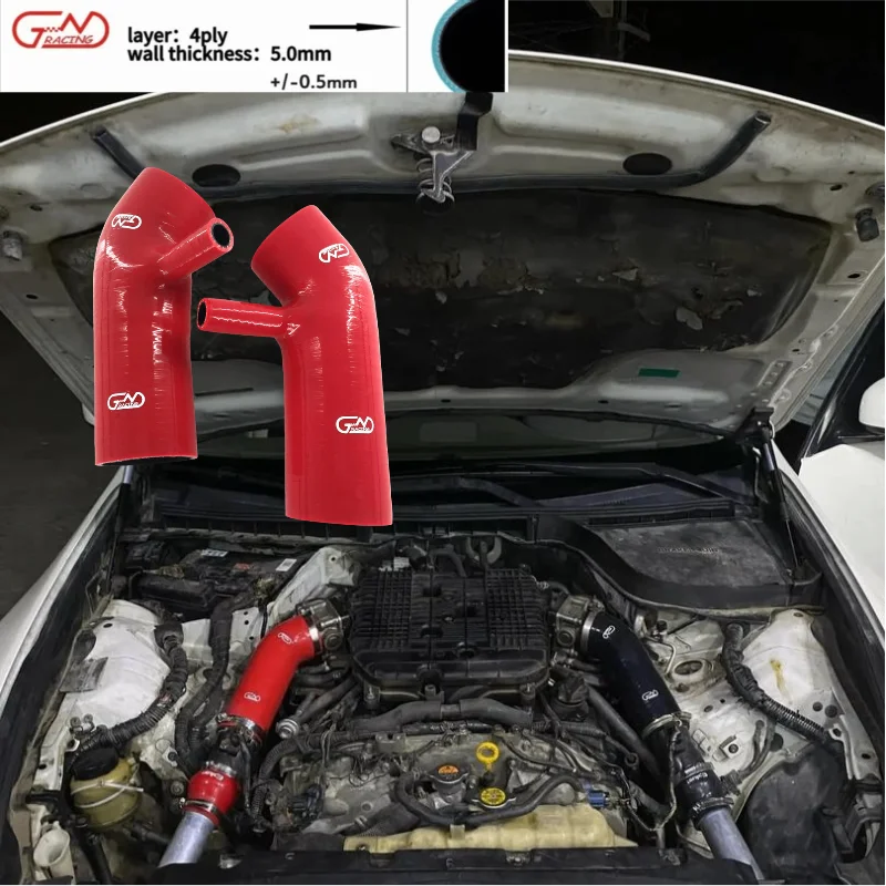 Mangueira de Admissão de Ar de Silicone Compatível com Nissan 350Z 370Z G37 VQ37VHR VQ35HR 2007-2017