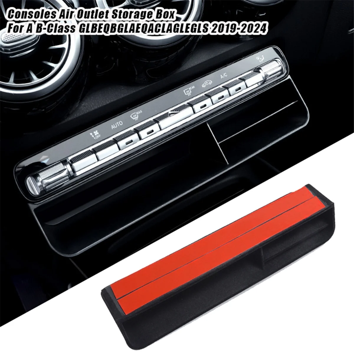 Car Center Consoles Air Outlet Vent Storage Box Trim for Mercedes Benz a B-Class GLB/EQB/GLA/EQA/CLA/GLE/GLS 2019-2024