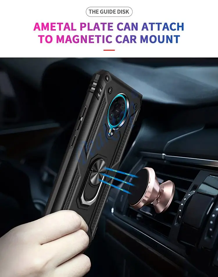 for POCO F2 Pro Case for Phone POCO F 2 Pro Case Shockproof Armor Rugged Military Protective Car Holder Magnetic Cover