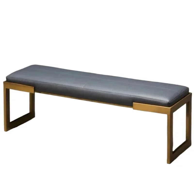 Nordic modern entrance shoe changing stool wrought iron sofa stool long bed end rest stool household living room furniture