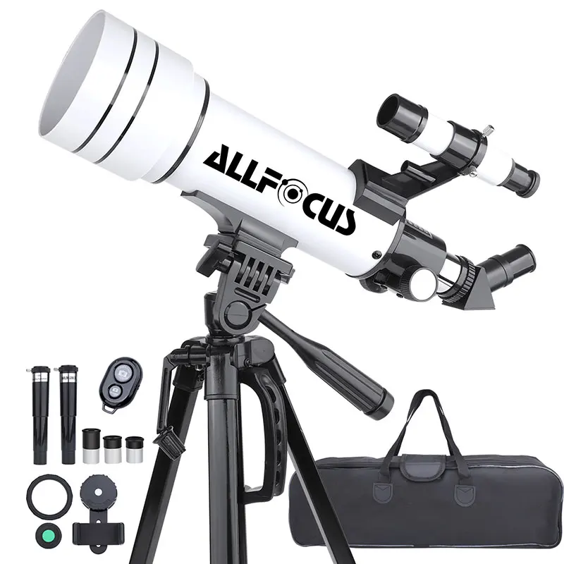 ALLFOCUS telescopio professionale astronomico adulti bambini, 40070,20-333X telescopio rifrattore treppiede portatile, supporto per telefono, regalo