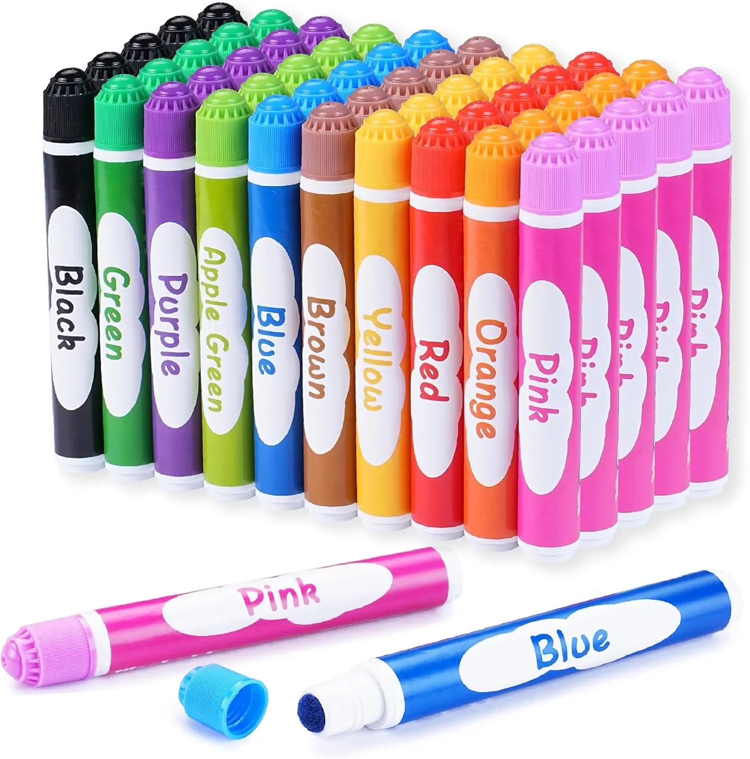 

Набор из 50 моющихся маркеров-доттеров, 10 цветов, для малышей, дошкольников, художественные принадлежности, маркеры для бинго, подарок на День святого Валентина, для вечеринок