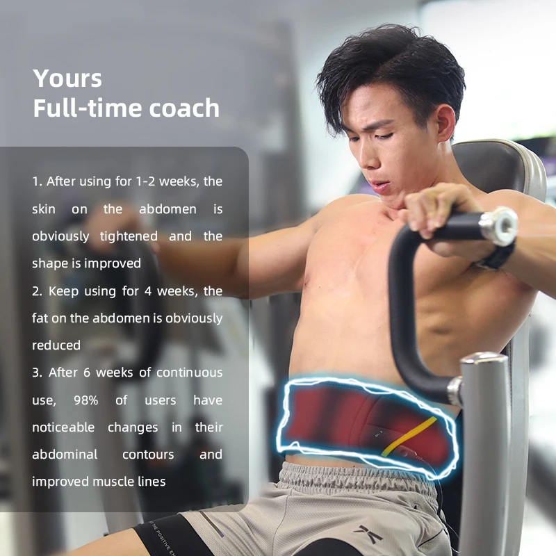 EMS Electric Muscle Stimulator Abdominal Trainer Belt 150 Intensity Levels 10 Modes Portable Abs Slimming Belt Men Women Home Fi