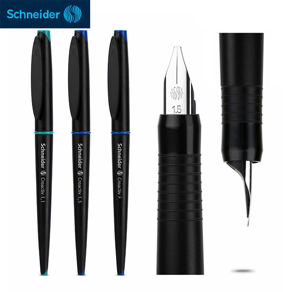 Schneider Creactiv Fountain Pen Student Writing Practice Calligraphy Art Pen Business Office Ink Pen Replaceable Ink Absorber