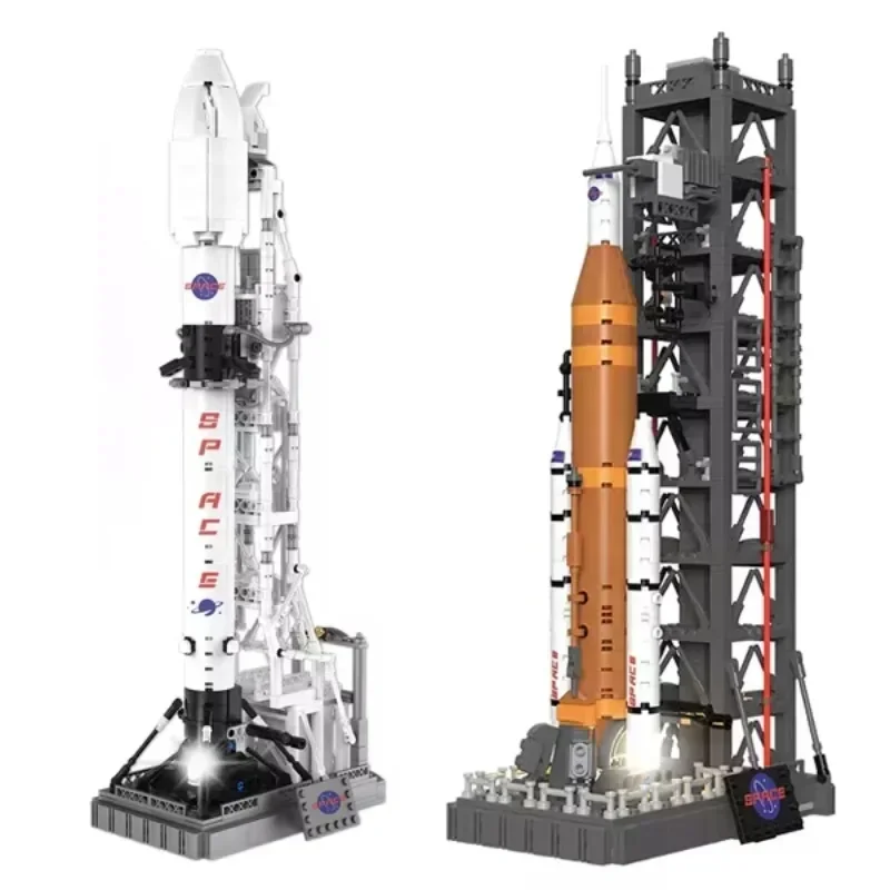 Creative Expert Moon Landing Program Space Rocket X Buildings Blocks Sets Launch System Tower Spaceship Model Bricks Toys 869PCS view 6
