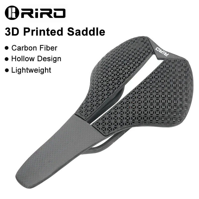 

3D Printed Bike Saddle Ultralight Carbon Fiber Bicycle Seat Cushion Hollow Comfortable Cycling Seat MTB Road Gravel Bike Parts